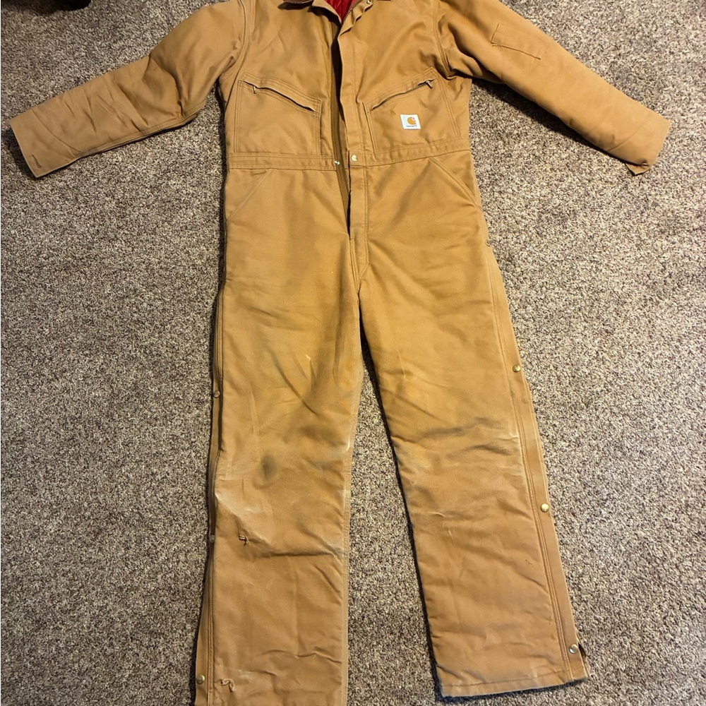 Carhartt Tan Work Coveralls 42 regular